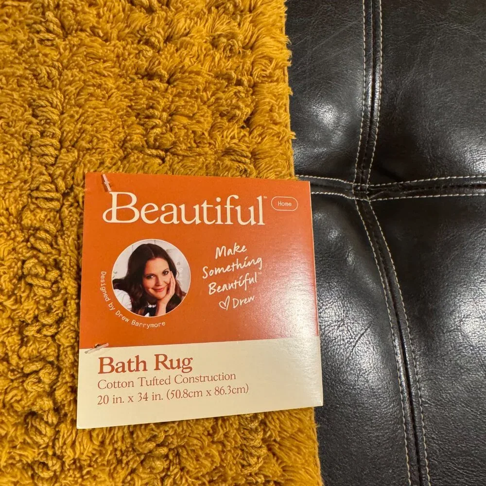 NEW Beautiful Home Cotton Bath Rug by Drew Barrymore 20x34
